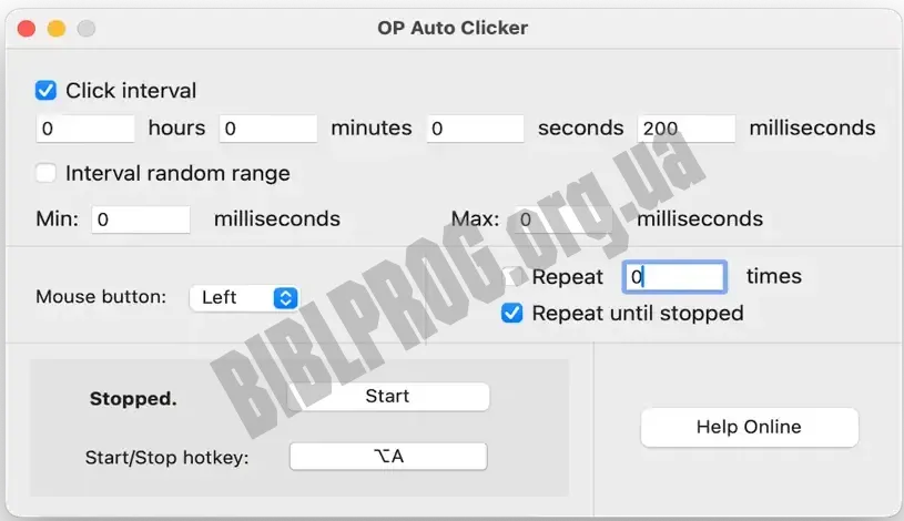 Скриншот OP Auto Clicker